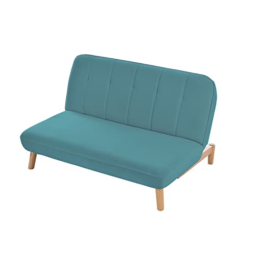 オーエスジェイ ソファ ソファーベッド 2人掛け ソファー リクライニング ベルベット 天然木脚 座椅子 コンパクト ローソファー 引出し 脚付き 3way 一人暮らし ワンルーム おしゃれ