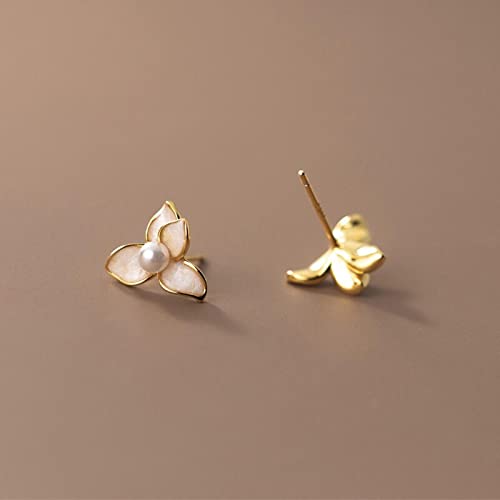 Boucles d'oreilles Argent 925 anti-allergie avec Perles de Fleurs