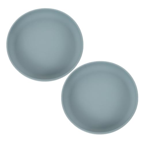 BAZEITFLOW 2個 防溢シリコン吸盤付き食器 高齢者 障害者向け自立支援用食事用プレート 滑り止め機能 食品グレード素材使用 アダプティブテー