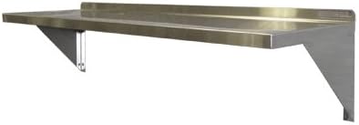 Aluminum Wall Mount Shelf - 12 x 12 x 36 in.