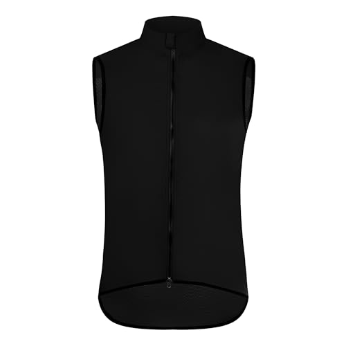Coconut Ropamo Men's Cycling Vest Windproof Waterproof Cycling Gilet Sleeveless Bicycle Gilet Bike Vest Tops Ultralight (Black, Large)