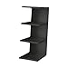 Generic Desk Bookshelf Display Stand 3 Tier Space Saving Portable Vertical Compact Desktop Organizer Storage Rack for Bedroom Desktop, Black