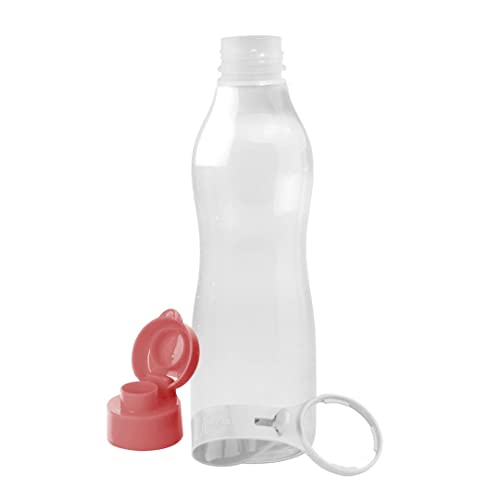 Garrafa de Agua 1L Tampa Abre Facil Plasutil (Tampa Rosa)