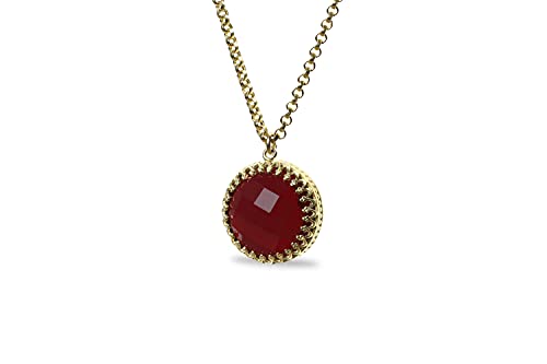 Collier grenat rouge anti-ternissement, résout le dilemme des bijoux fragiles avec style