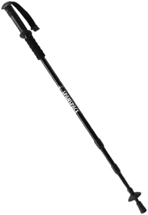 Vusign Spanspace Trekking Pole Black 4x4x65cm, Adjustable Length 65-135cm, Aluminum Alloy Shaft