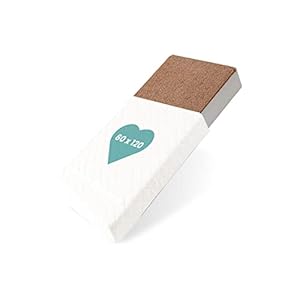 BestCare Colchón para bebés Prima de Fibra Vegetal 60x120x10cm Espuma Natural Funda Lavable de Aloe Vera sin Olor a químicos, sin látex para niños Consta de 2 Lados Estándar 100 Oeko-Tex