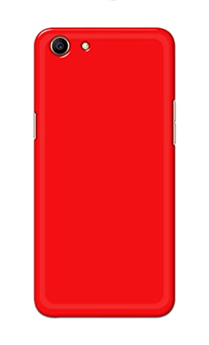 Image of PRINTFIDAA Printed Hard Back Cover Case for Oppo A83 Back Cover (Plain Red) -1803