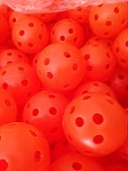 JL Golf 100 Pcs red Airflow Hollow Perforated Plastic Practice Training Balls