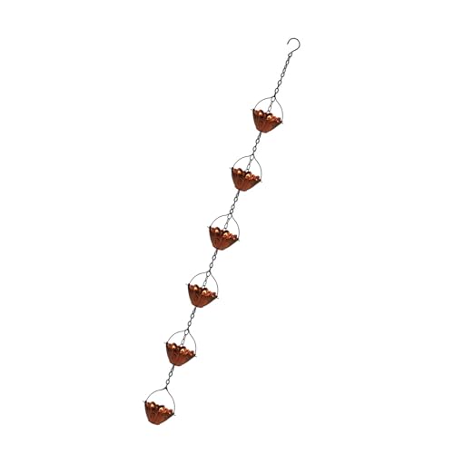 NVOQILIN Catena antipioggia in metallo Vintage Coppe Fiore Pioggia Catchers per grondaie esterne grondaie drenaggio ruggine resistente decorazioni da giardino