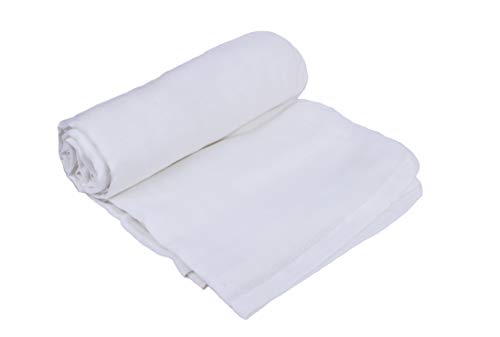 Organic Cotton White Swaddle Blankets - Breathable, Soft & Certified Organic Cotton Swaddling Blanket For Newborn Baby Boy Or Girl - Used In Stroller, Crib & Bed - Generous Size Of 47"X47" (2 Pack) #TOP3