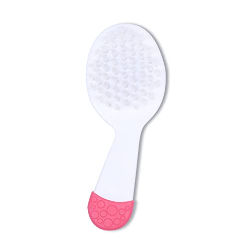 Image of 1st Step Matte Collection Easy Grip, Soft & Gentle Comb and Brush Grooming Set - Pink