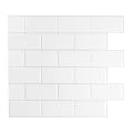 Smart Tiles - Peel and Stick Backsplash - Subway Norden V1 White - 10 Sheets of 10.95" x 9.70" - 3D Stick on Tiles for Kitchen and Bathroom Backsplashes