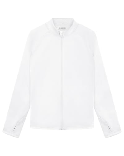 Boys Toddler Rash Guard Long Sleeve Zip Up UPF 50+ Sun Protection UV Shirts Quick Dry Kids SPF Swim Shirt Thumb Hole