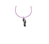 Emblem mit Zinn-Effekt XJS Coupe ref105 Halskette mit Anhänger in Form eines Sportwagens mit Zinn-Effekt, 45,7 cm, Rosa