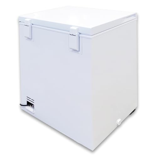 FRIGIDAIRE EFRF3003 Chest Deep Freezer - GARAGE-READY, 3.5 Cu. Ft. Capacity, White - Adjustable Thermostat - Removable Vinyl Coated Wire Basket - Easy Defrost Drain on Fridge.com