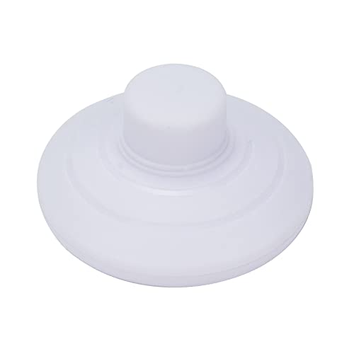 Tsnamay - Interruptor de pie de tierra blanco con interruptor de pie redondo de plástico - Interruptor de pedal integrado con botón pulsador para luz LED de encendido/apagado