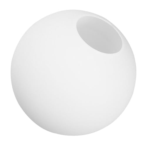 MUSISALY Paralume in Vetro Rotondo per Lampada da Tavolo e Piantana, Design Elegante e Versatile, Adatto per Uso Domestico e Ufficio, Colore Bianco