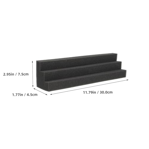 Paneles acústicos en cuña negros 4 piezas para absorción de sonido, montaje en pared, alta densidad para grabación, teatro en casa y reducción de ruido para juegos miniatura 2