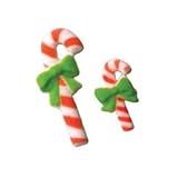 Edible Sugar Candy Cane Dec Ons, Set of 10