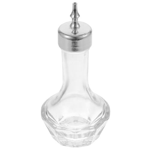 Gadpiparty Bottiglia Vetro per Amari con Tappo Argento Contenitore Cocktail e Resistente per Bar e Casa Bottiglia Delicata per Bitters e Liquori
