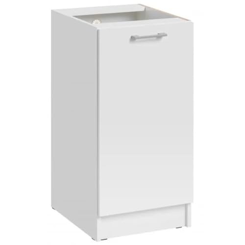 Cuisineandcie - Meuble Bas de Cuisine Eco Blanc 1 Porte L 40 cm