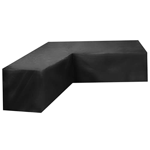 JOINPAYA Patio Cover for Shaped Sofa Oxford Outdoor Furniture Protection Fits Sectional Couch Easy to Install with Drawstring Straps for Garden Patio Use
