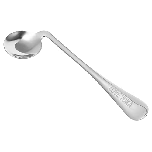 Ipetboom のあるスプーン 建てられた 古い ひしゃくスプーン お手入れ スプーン 形 食事 セルフフィーディングスプーン アングルアシスト食器 無効になったスプーン ステンレス鋼