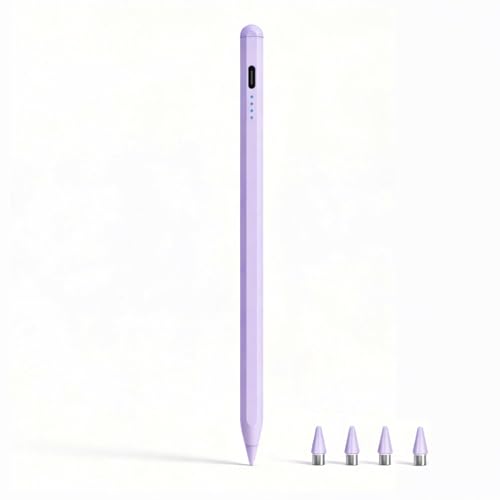 Stylus Pen for Samsung Galaxy Tab A11 / A11+, A9 / A9+, A8, A7 Lite, Active Capacitive Pencil for Samsung Android Tablet & iOS Touchscreens, High Precision Digital Pen with 4 Tips (Purple)