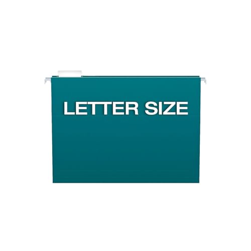 Image of Pendaflex Recycled Hanging File Folders, 25 Pack, Letter Size (8.5 inch x 11 inch), Assorted Colors, 5 Tab Positions, Includes Tabs and Inserts, Eco-Friendly Hanging Files for Office and Document Organization