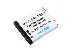 AAA PRODUCTSHigh Capacity – Rechargeable Battery for Sanyo Xacti Pocket camcorders - Replacement for Sanyo DB-L80 / DBL80 battery