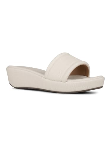 Image of Inc.5 womens Womens Cream Casual Solid Round Toe Flats Euro 43 Sandal
