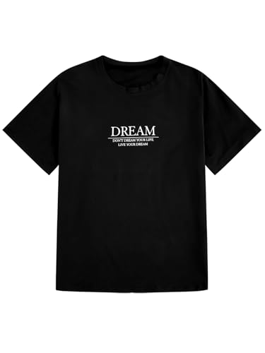 GORGLITTER Men's Cool Graphic T Shirts Oversized Short Sleeve Drop Shoulder Crewneck Tee Top2