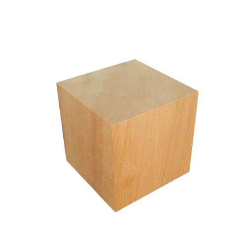 マデラスタイル(Madera Style) そうぞうざっか 木材 無垢木材 角材 立方体 カツラ材 DIY用 彫刻用 木工用 ブロック キューブ (1個セット90mmx90mmx90mm)