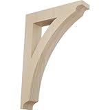 Ekena Millwork BKTW01X08X12THRW Large Thorton Wood Wood Brackets, 1 3/4'W x 8 1/2'D x 12'H , Rubberwood