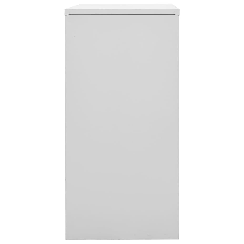2 armadietti in Acciaio - Grigio e Verde per Ufficio, armadietto in Metallo 90x45x92,5 cm, armadietti Resistenti e sicuri per l'organizzazione del Posto di Lavoro