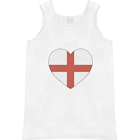Medium England Flag Love Heart Vest Top Cover