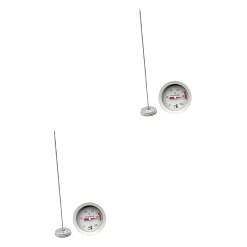 Alipis 2pièces Thermomètre à Acier Avec Probe Clip Multi-hole Pour Mesurer Précisément Températures De Confiseries Friture à