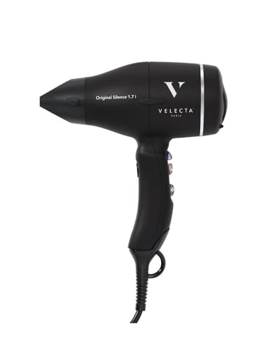 Velecta Paris - Sèche-cheveux professionnel - ORIGINAL Silence 1.7i Noir velours