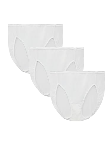 Vanity Fair Women's Illumination Hi Cut Panties, Silky Stretch & Satin Trim