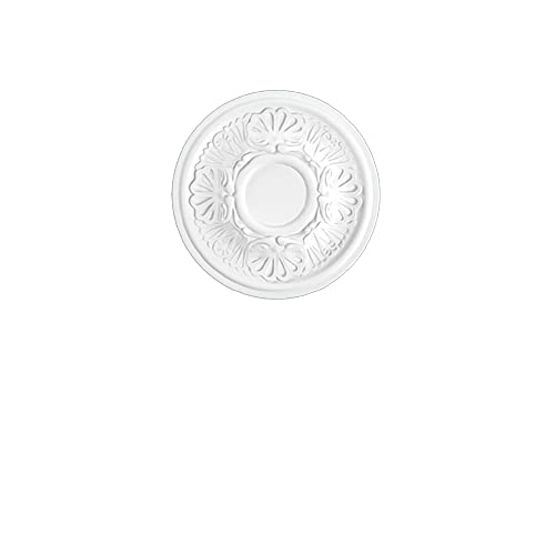 Rosace de plafond décorative - R17 - Polystyrène Haute Densité - Diamètre 280 mm - Coloris Blanc Cover
