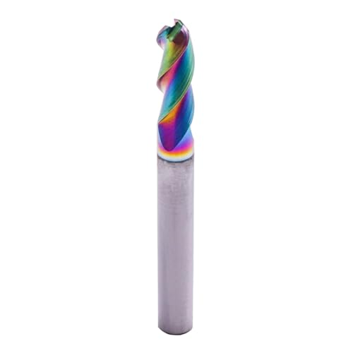 Image of 1 /4 inch 3 Flute 37 Helix Solid Carbide Ball Nose End Mill, DLC Coated | Ball End, 1 /4 inch Cutting Dia, 1 /4 inch Shank Dia, 3 /4 inch Length of Cut, 2-1 /2 inch Overall Length, for Milling Aluminum and Copper