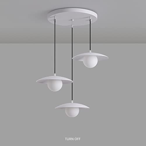 Nuance en métal pour suspension 3 éclairages à hauteur modulable - 6