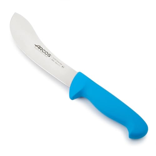 Arcos Cuchillo desollado Acero Inoxidable Nitrum y Hoja 190 mm. Diseñado para desollar Todo Tipo Carne. Mango ergonómico Polipropileno. Serie 2900. Color Azul. Peso 227 gr.