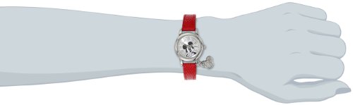 Disney-Womens-MK1042-Mickey-Mouse-Watch-with-Red-Leather-Band