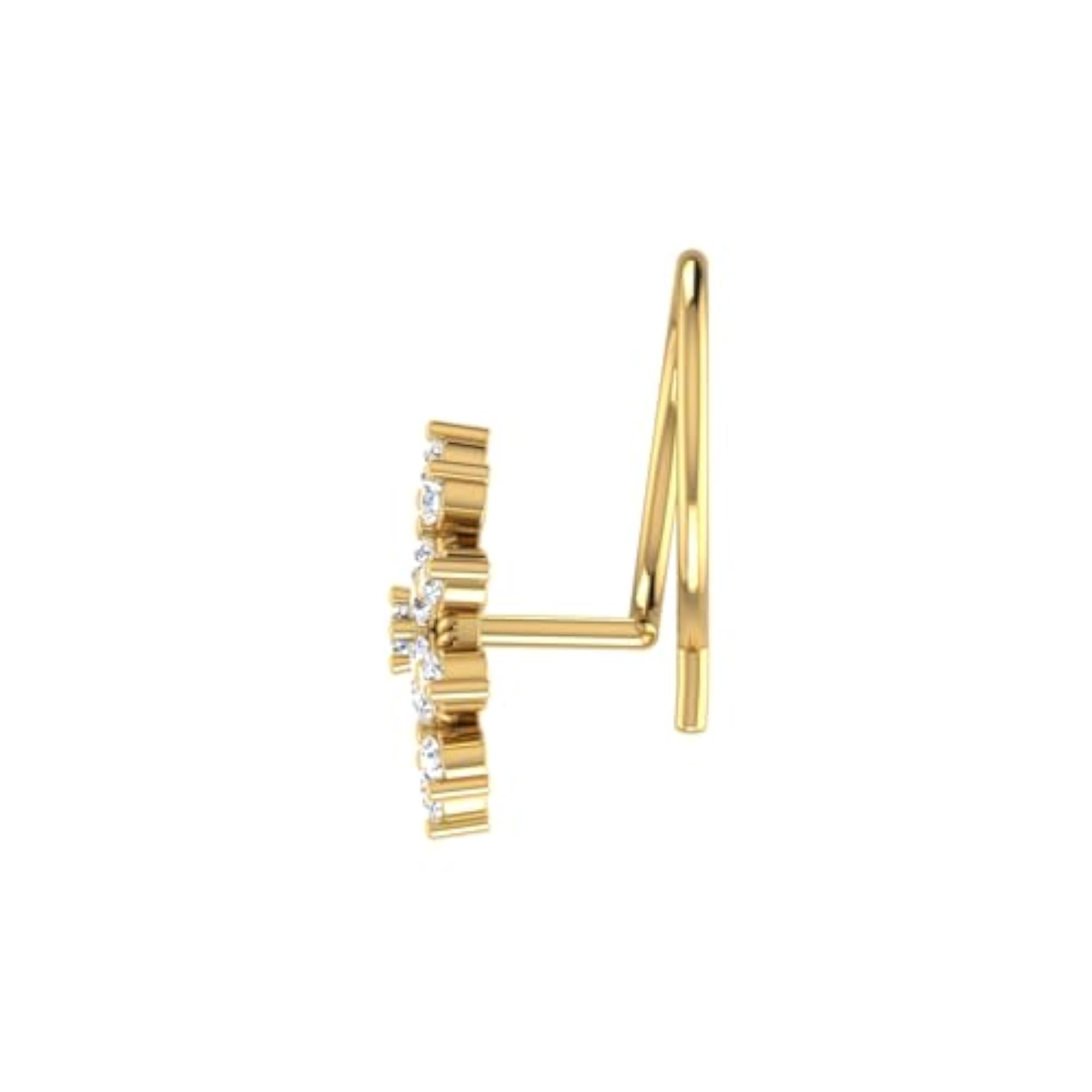 Women's 9K BIS Hallmarked Yellow Gold Stud Nosering