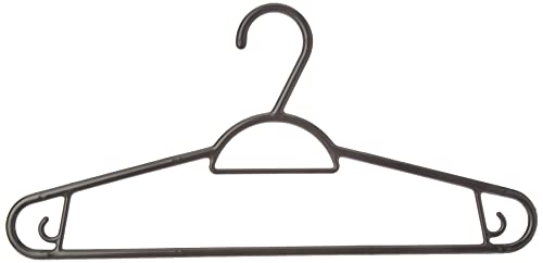 Conjunto de Cabides Plásticos, 6 Peças, Preto, Sanremo