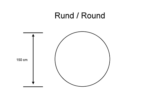 Nappe Ronde Coton Noir 150 cm - Protégez Votre Table avec Style - 3