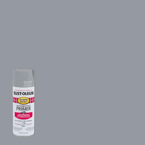 Rust-Oleum 2081830 Stops Rust Automotive Primer Spray, 12 oz, Flat Light Gray