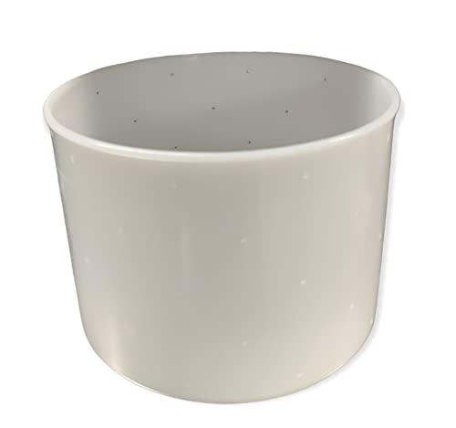 GN LTD Cheese Making Mould 22 - Large Mould with Follower 200mm x 155mm - Ideal for semi-Hard, Cheddar & Stilton Cheeses