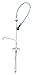 T&S Brass B-0113-A12-08C Easyinstall Pre-Rinse Single Hole Base with 12-Inch Add-On Faucet and 18-Inch Flex Lines